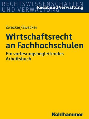 cover image of Wirtschaftsrecht an Hochschulen